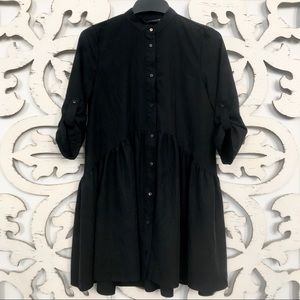 ⚡️SOLD⚡️ZARA BLACK BABY DOLL/SHIRT DRESS.